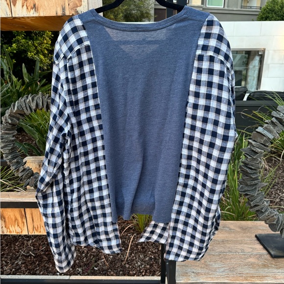 Los Angeles Rams long sleeve V-neck reworked flannel tee - Picture 5 of 5
